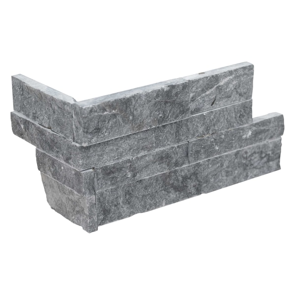 Msi Rockmount Glacial Gray Ledger Panel 6 in. X 18 in. Spliface Natural Marble Wall Tile, 6PK ZOR-PNL-0115 - main